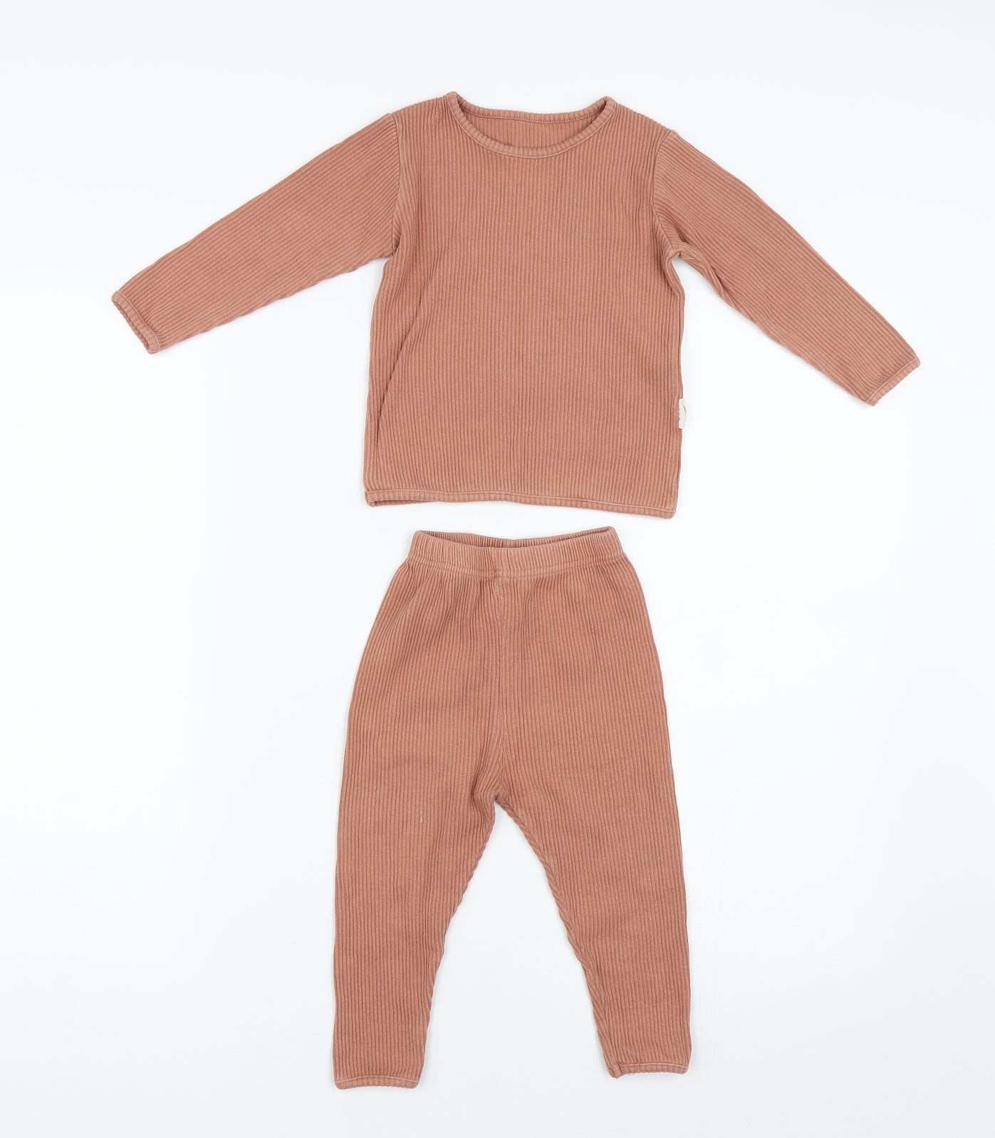 Dream Bug Girls Orange Solid   Lounge Set Size 2-3 Years