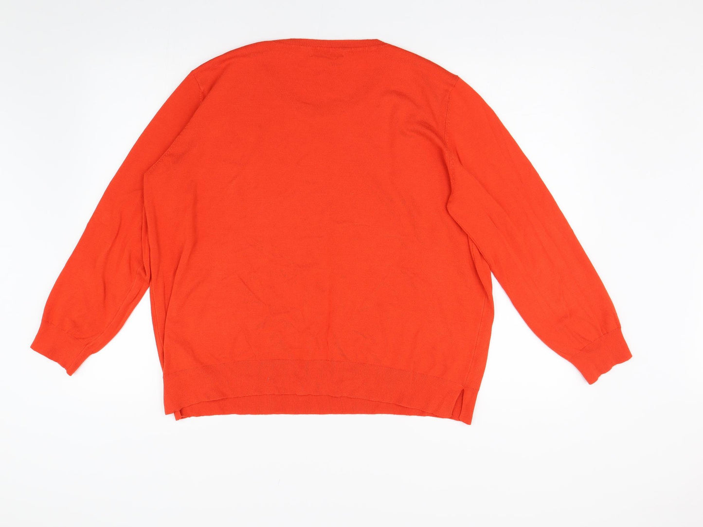George Womens Orange  Knit Pullover Jumper Size 20