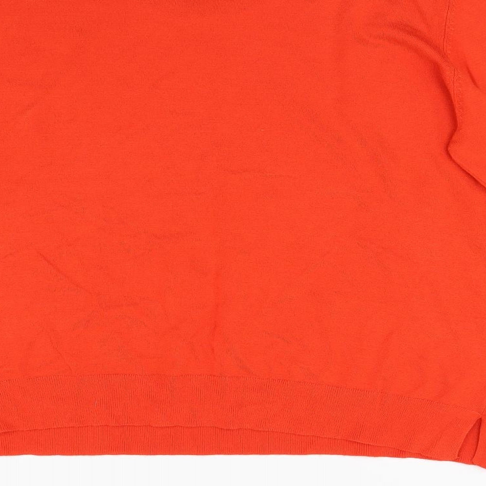 George Womens Orange  Knit Pullover Jumper Size 20
