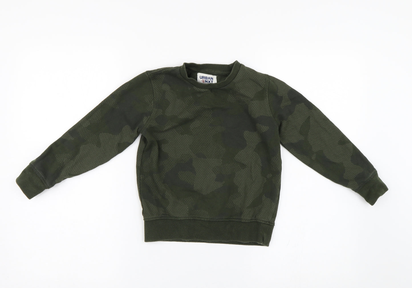 NEXT Boys Green Camouflage  Pullover Sweatshirt Size 6 Years