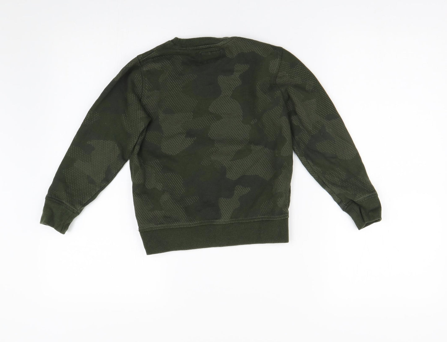 NEXT Boys Green Camouflage  Pullover Sweatshirt Size 6 Years
