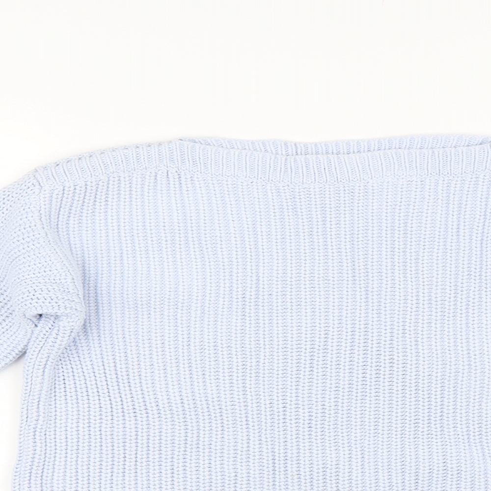 M&S Womens Blue  Knit Pullover Jumper Size 8
