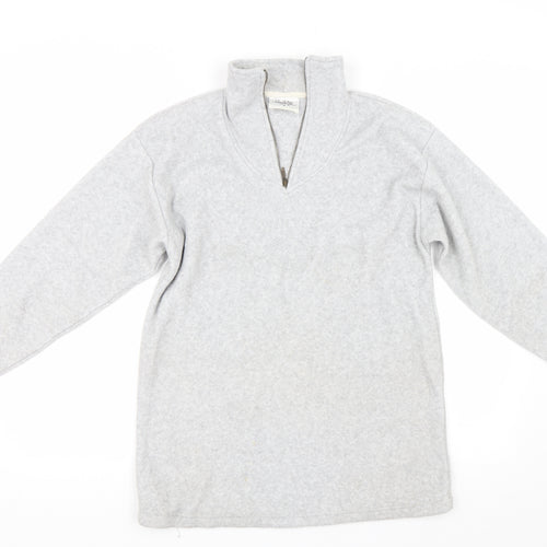 Giani Seroti Womens Grey  Fleece Henley Jumper Size S