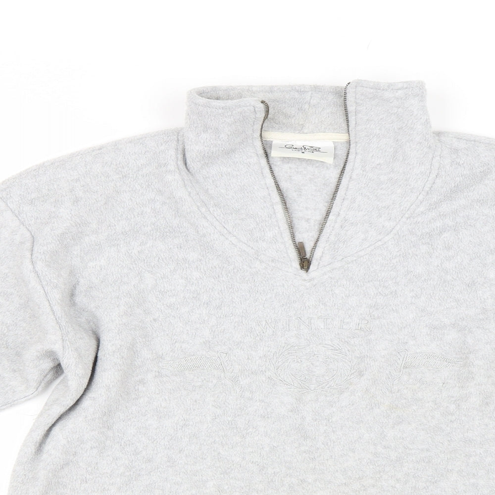 Giani Seroti Womens Grey  Fleece Henley Jumper Size S