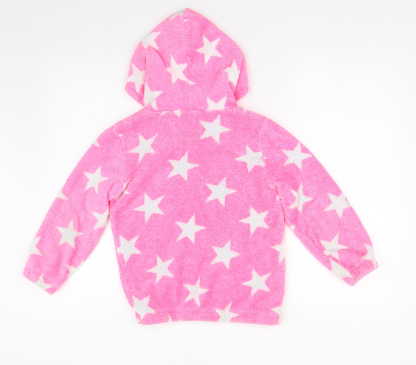 Love Sleep Girls Pink Geometric Fleece Top Pyjama Top Size 8 Years  - Stars