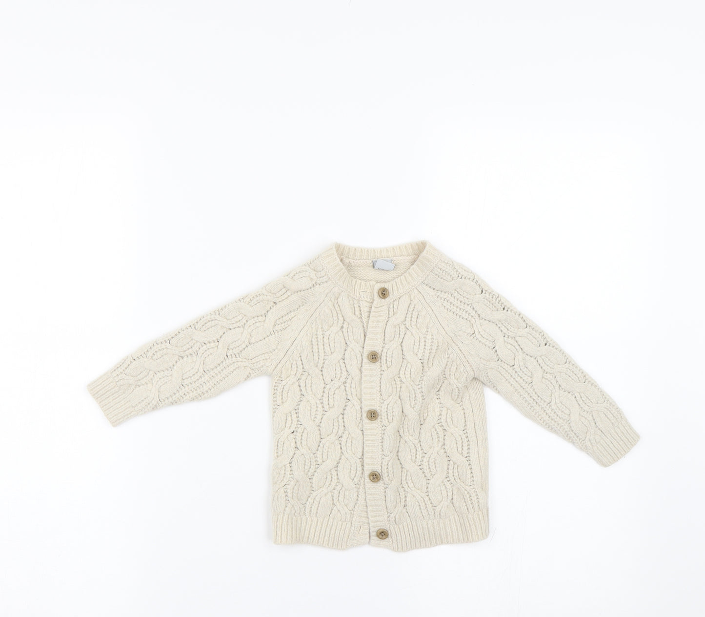 TU Baby Beige  Knit Cardigan Jumper Size 12-18 Months