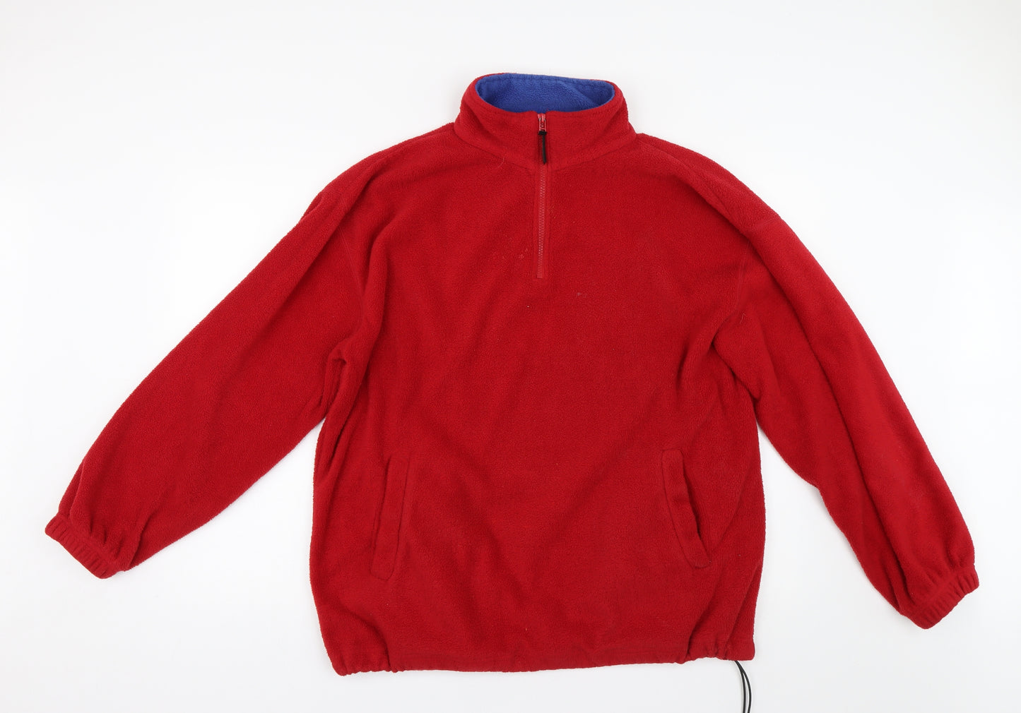 Hardwear Mens Red  Fleece Henley Jumper Size M