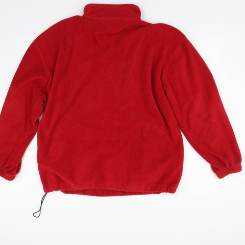 Hardwear Mens Red  Fleece Henley Jumper Size M