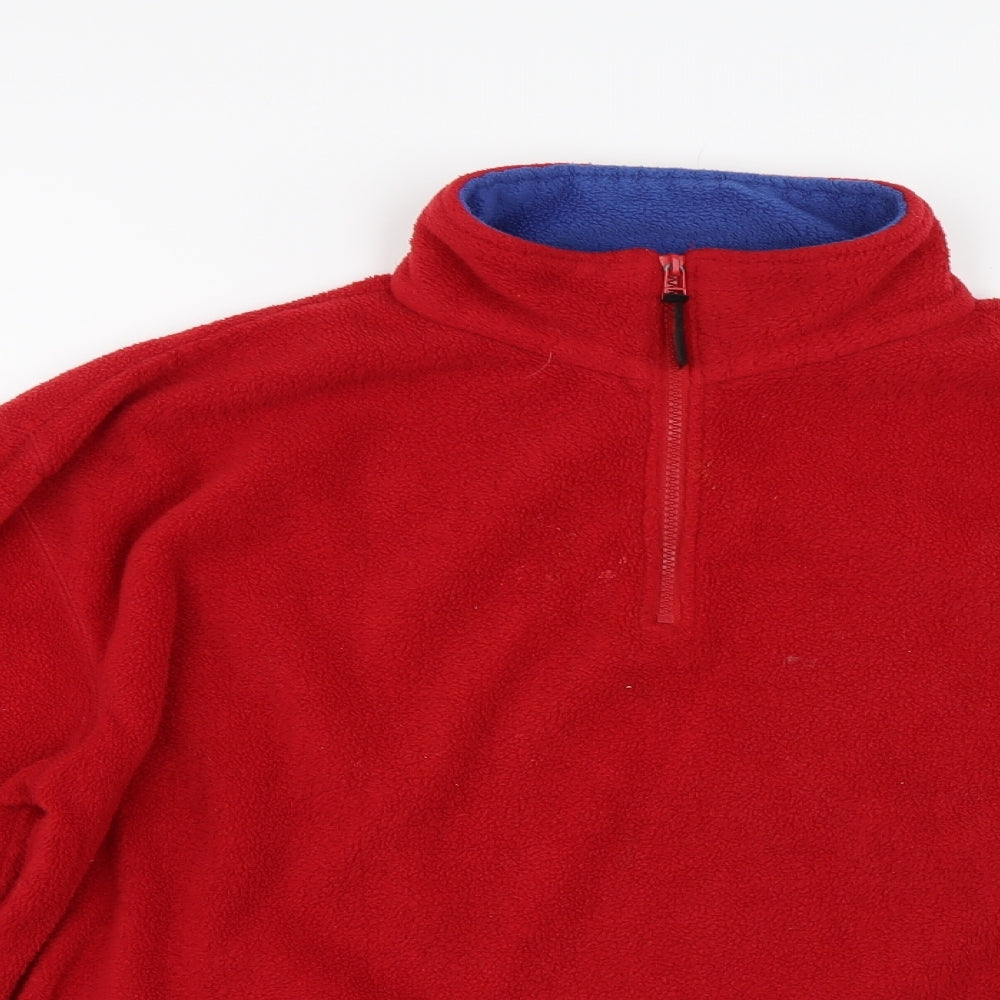 Hardwear Mens Red  Fleece Henley Jumper Size M