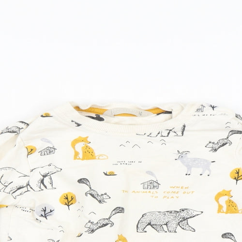 John Lewis Boys Beige   Pullover Sweatshirt Size 2-3 Years