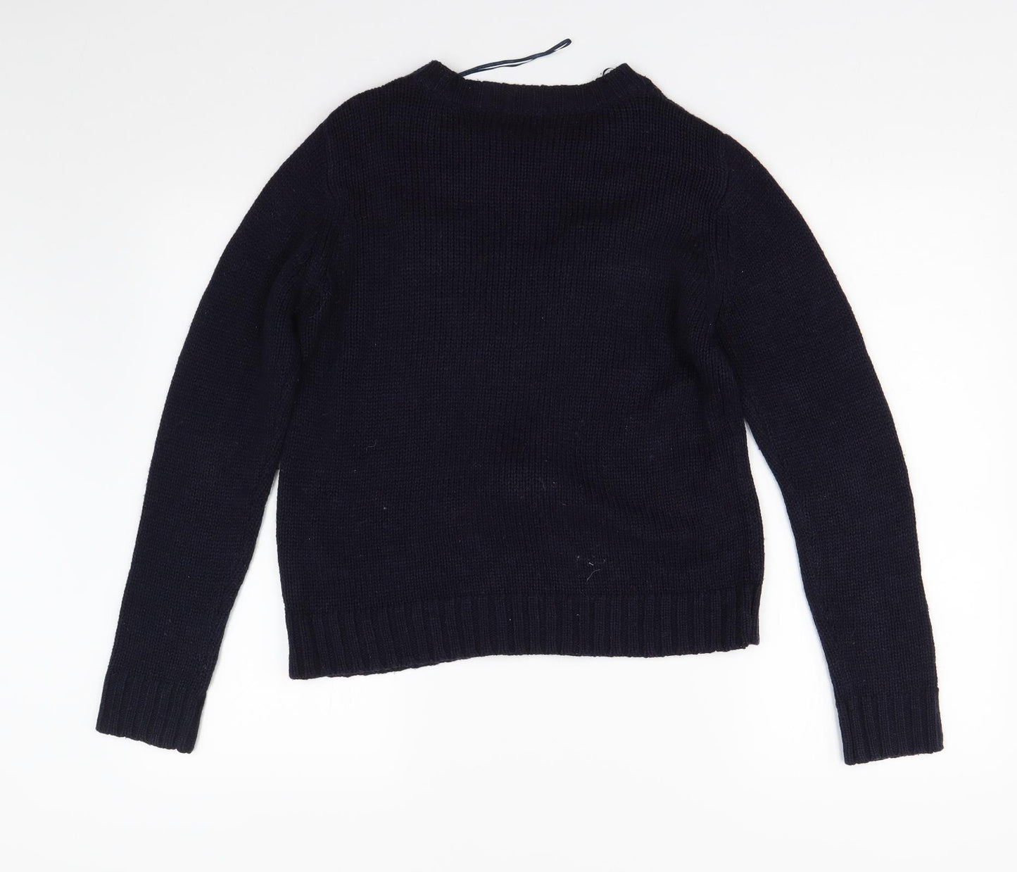 Brave Soul Womens Blue  Knit Pullover Jumper Size 12  - Reindeer