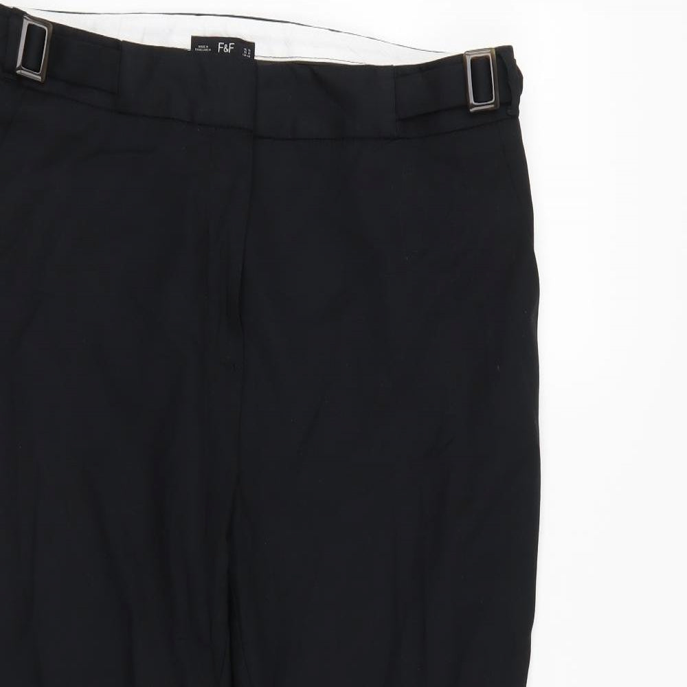 F&F Womens Black   Trousers  Size 16 L25 in