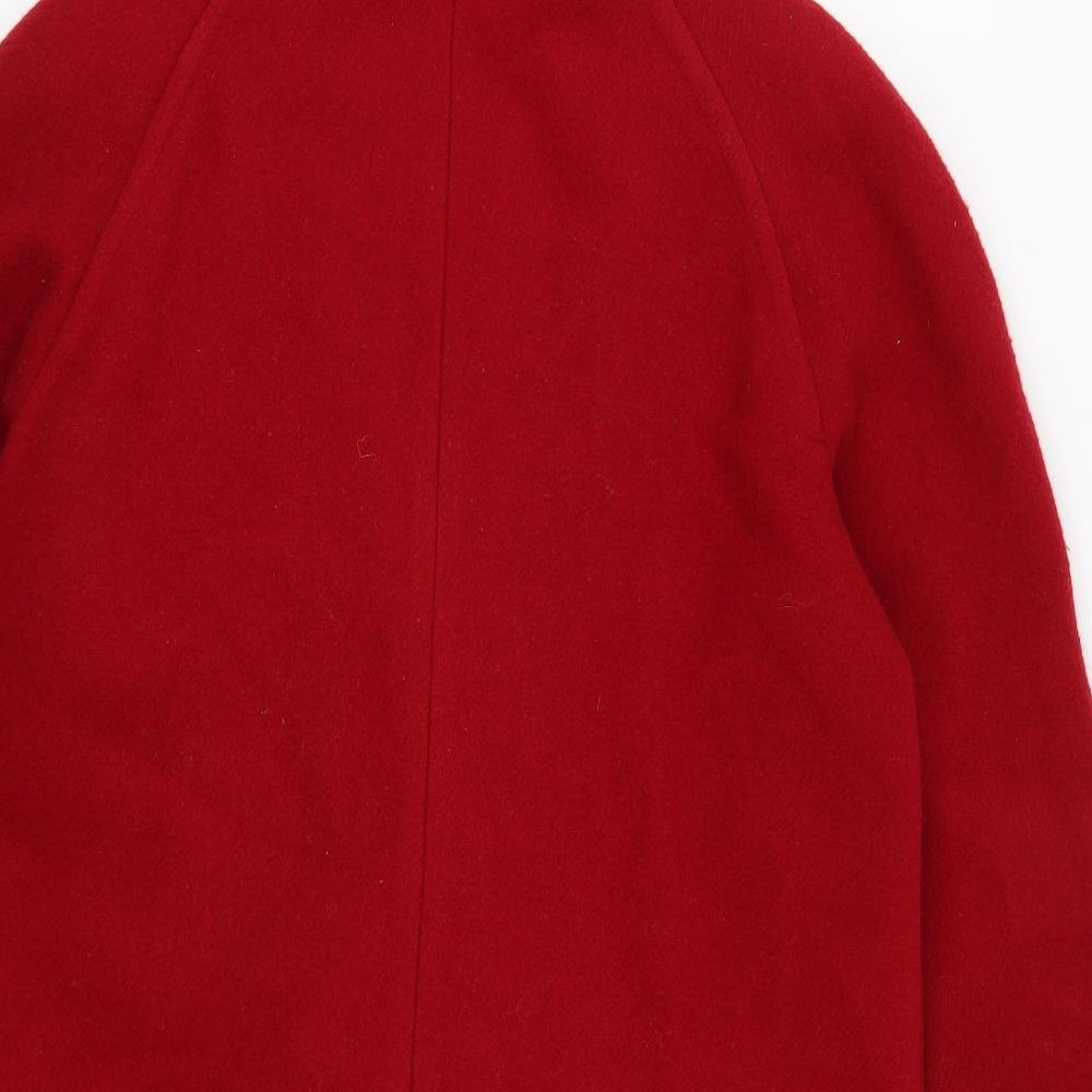Essentials Womens Red   Overcoat Coat Size 14