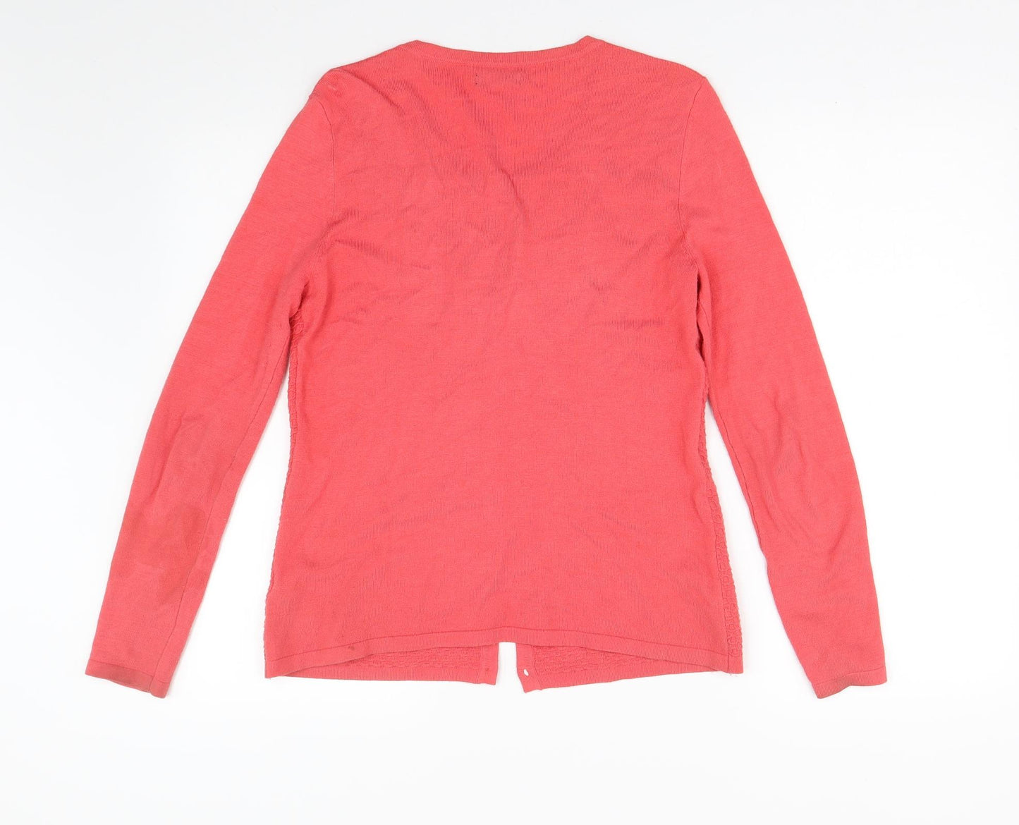 M&Co Womens Pink  Knit Cardigan Jumper Size 10