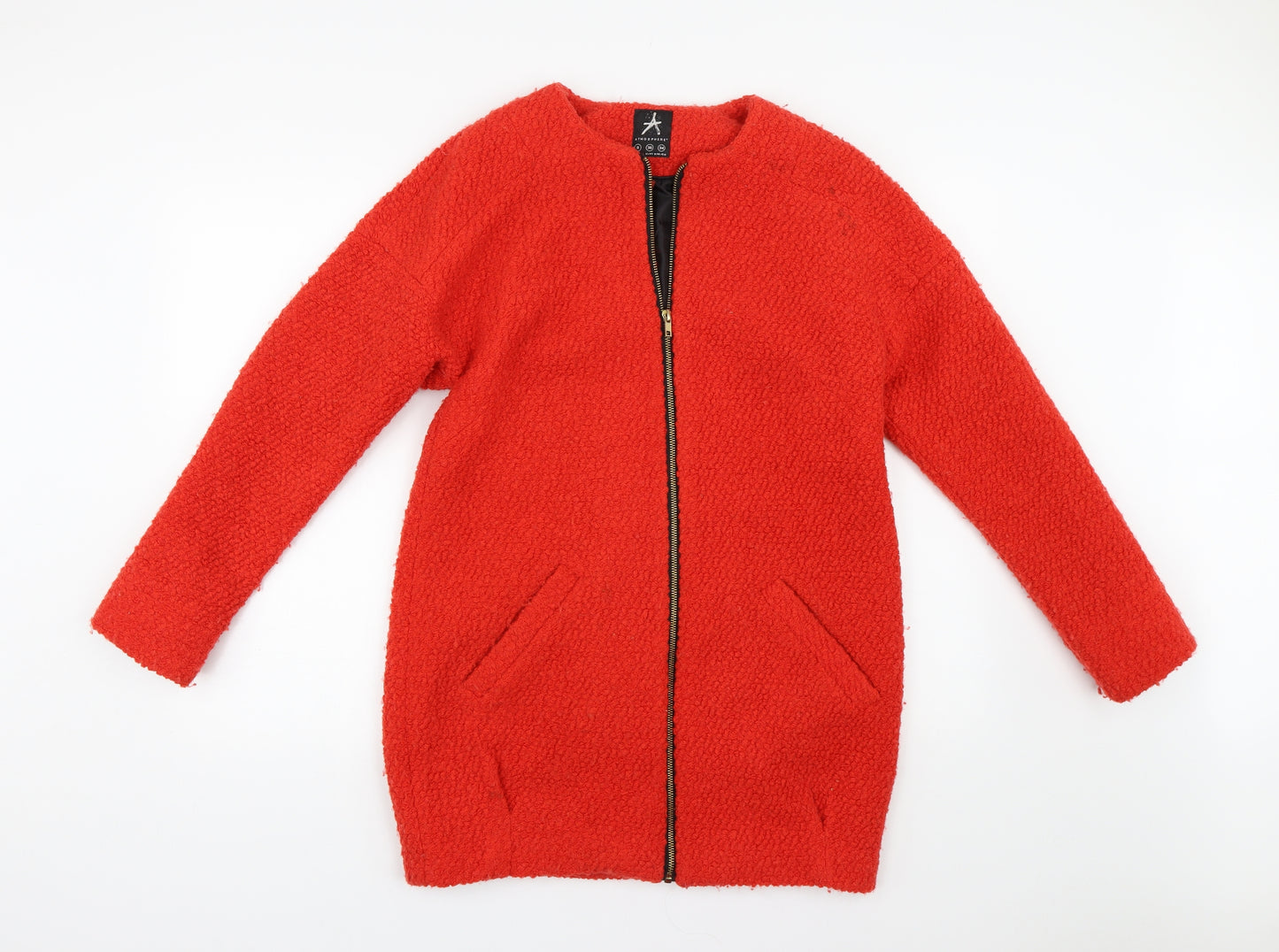 Primark Womens Orange   Overcoat Coat Size 8