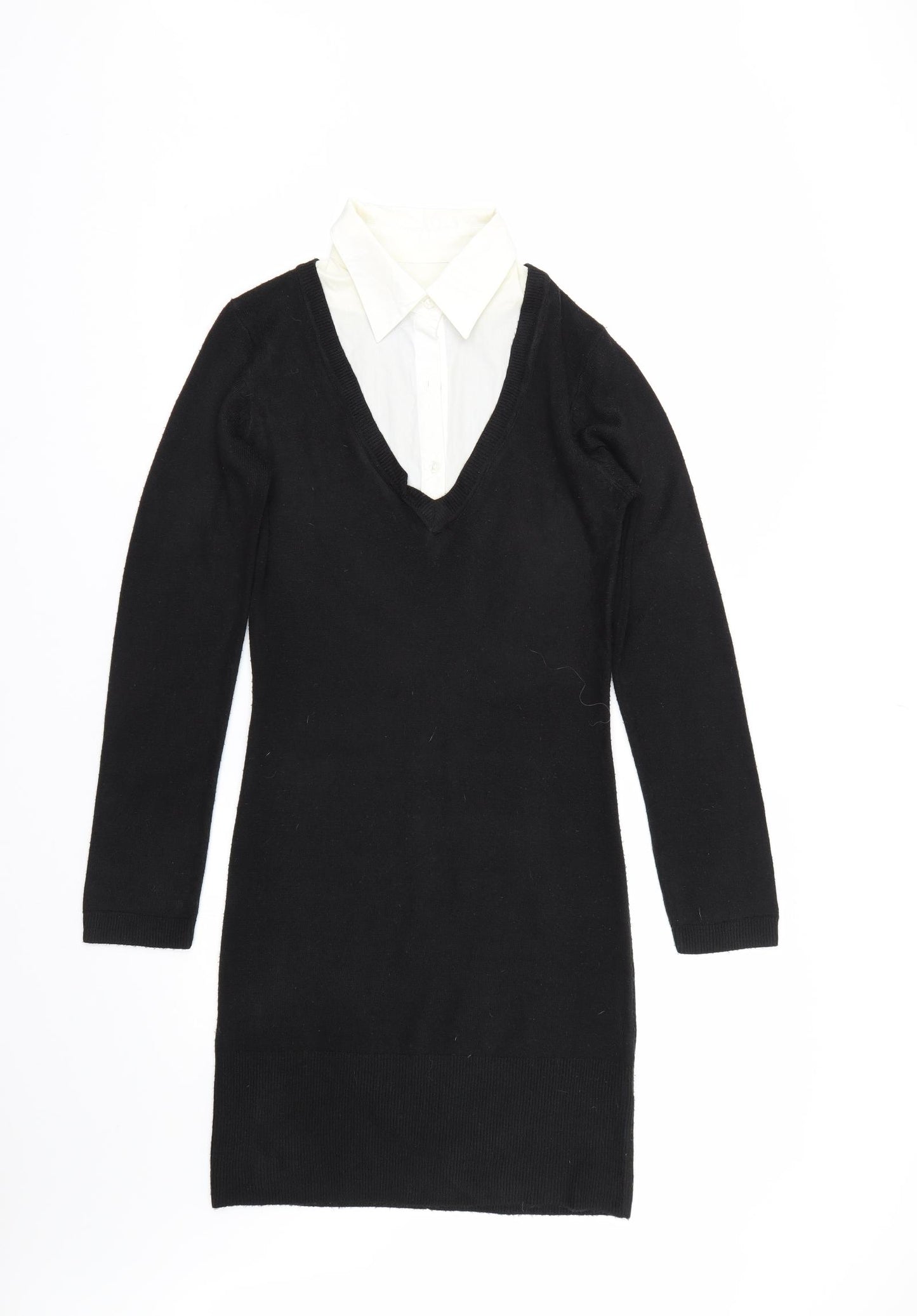 Primark Womens Black  Knit Jumper Dress  Size 12