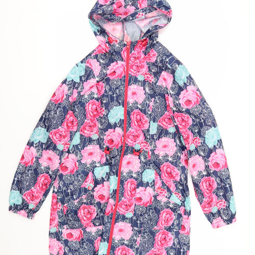 B. You Womens Multicoloured Floral  Anorak Jacket Size 12