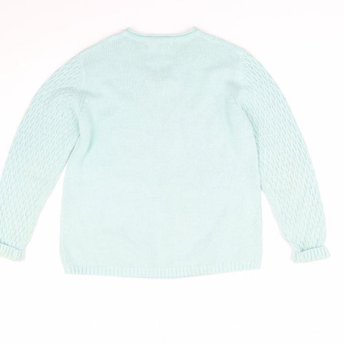 Isle Womens Green  Knit Pullover Jumper Size M