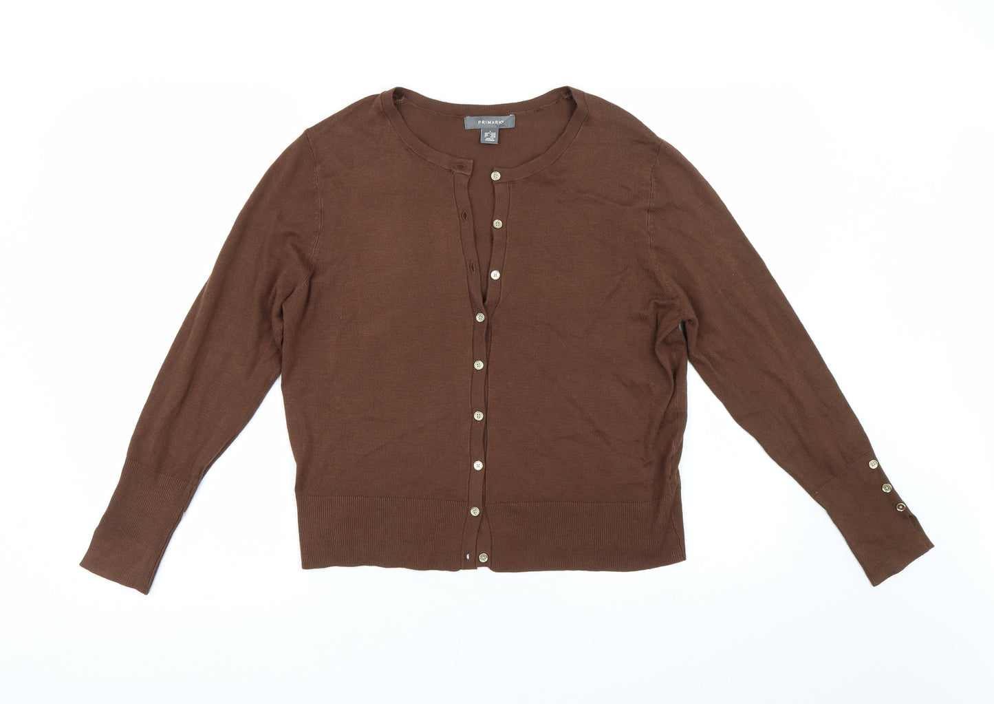 Primark Womens Brown  Knit Pullover Jumper Size 14