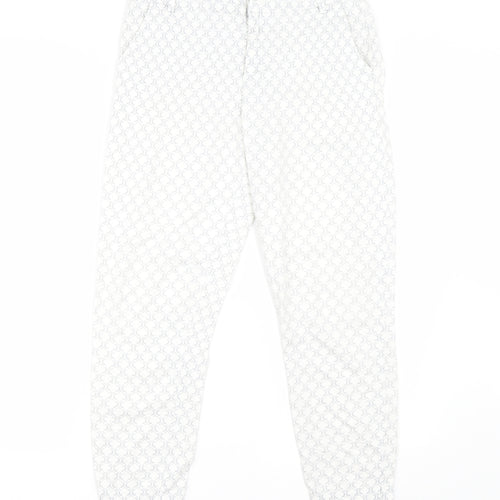 Chic & Jeune Womens Grey Geometric  Capri Trousers Size 8 L23 in