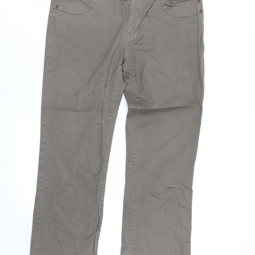 Biaggini Womens Brown  Denim Straight Jeans Size 12 L28 in