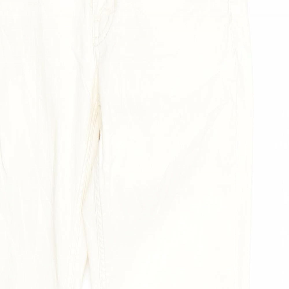 H&M Womens Ivory  Denim Skinny Jeans Size 12 L31 in