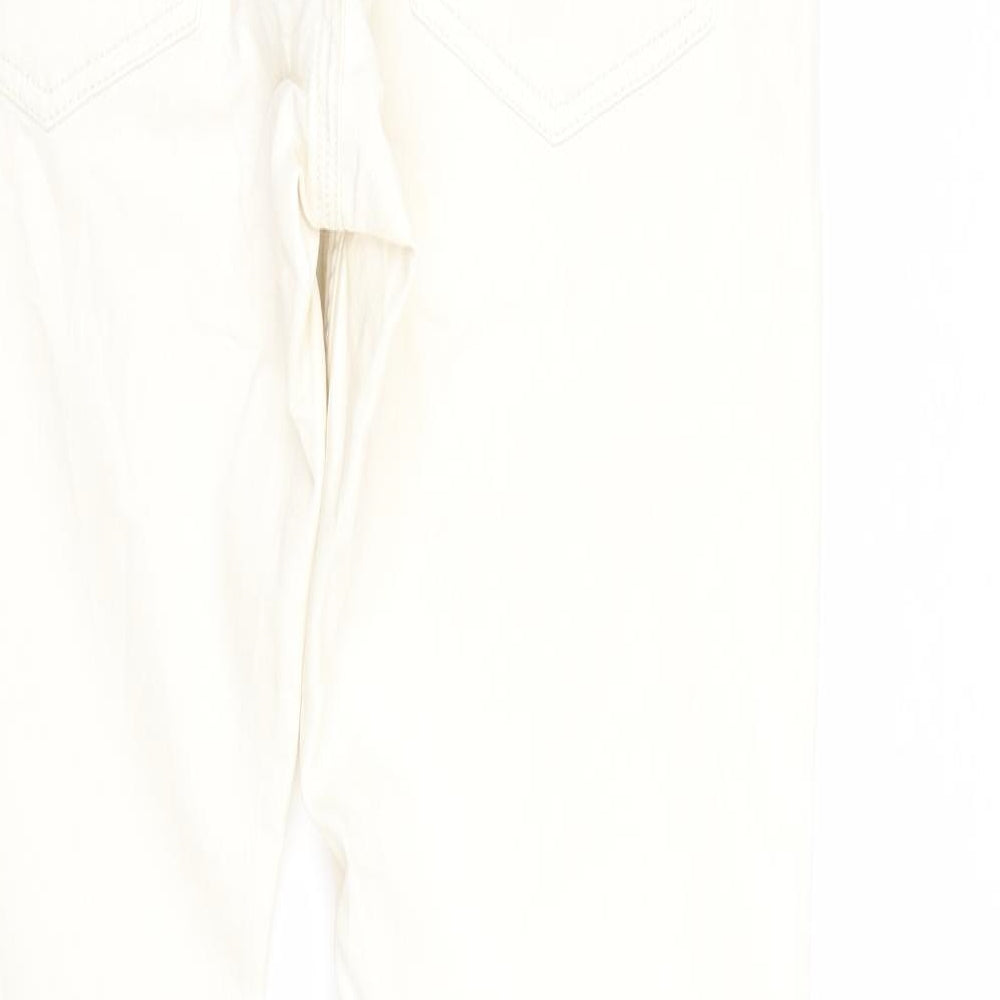 H&M Womens Ivory  Denim Skinny Jeans Size 12 L31 in
