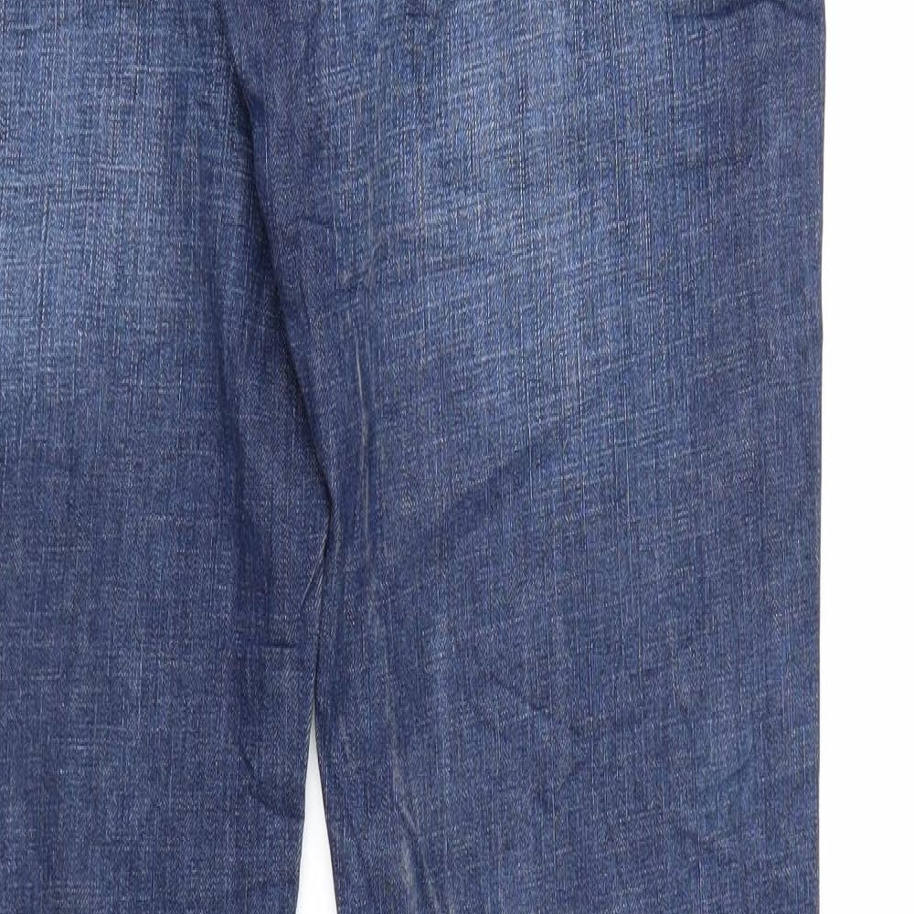 Indigo Womens Blue  Denim Straight Jeans Size 14 L32 in