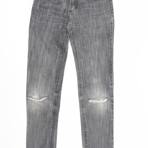 Vavell Womens Grey  Denim Skinny Jeans Size 8 L32 in
