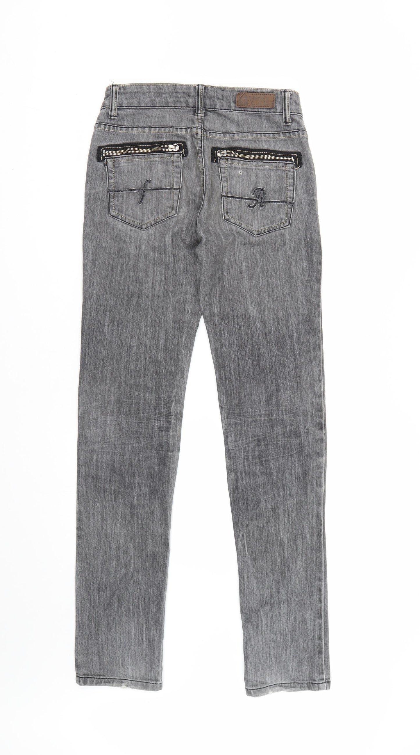 Vavell Womens Grey  Denim Skinny Jeans Size 8 L32 in