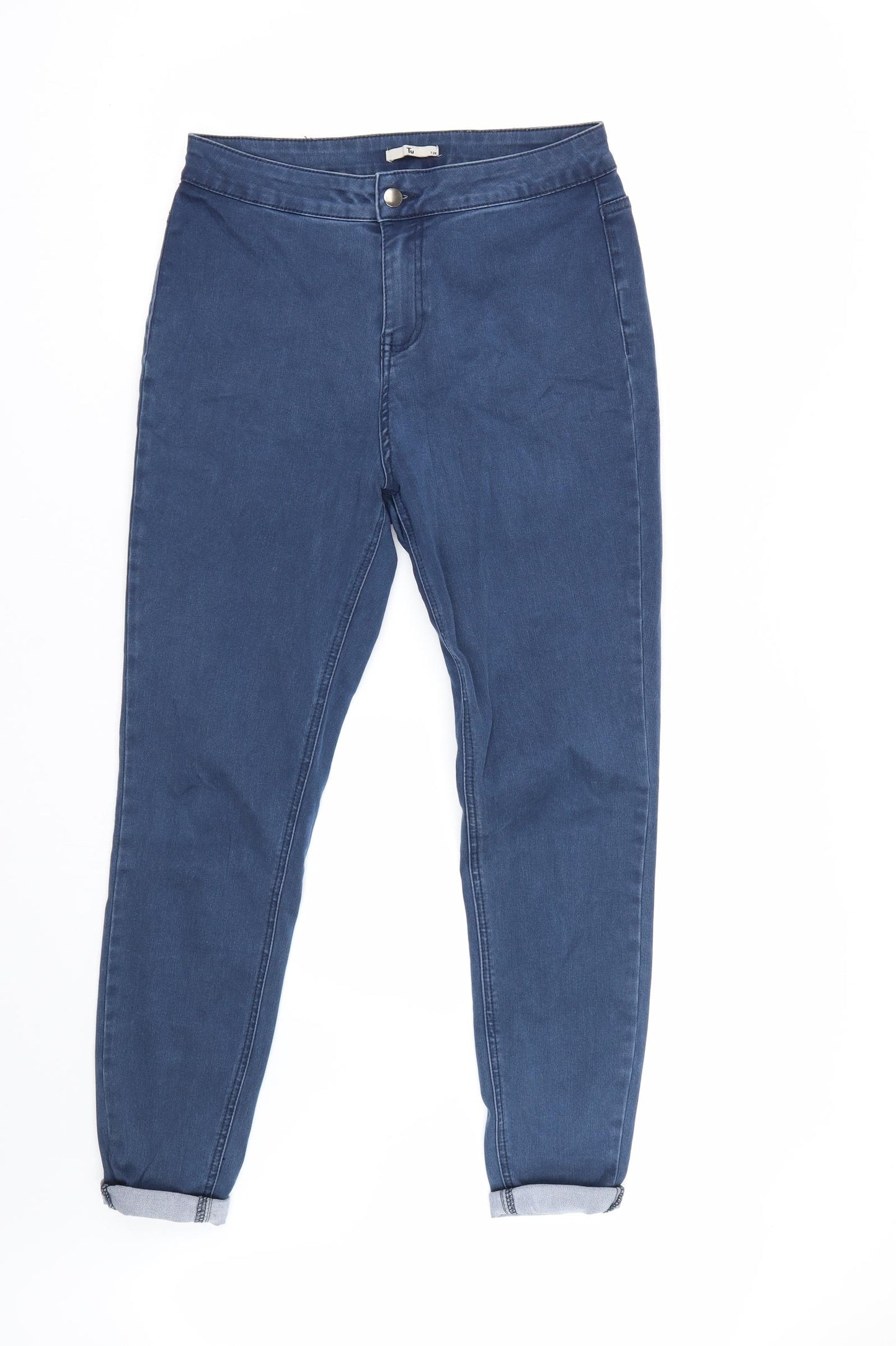 TU Womens Blue  Denim Skinny Jeans Size 12 L28 in