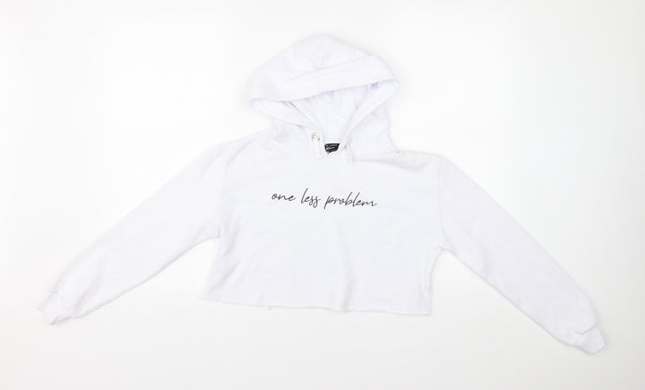 New Look 915 Girls White   Pullover Hoodie Size 10-11 Years