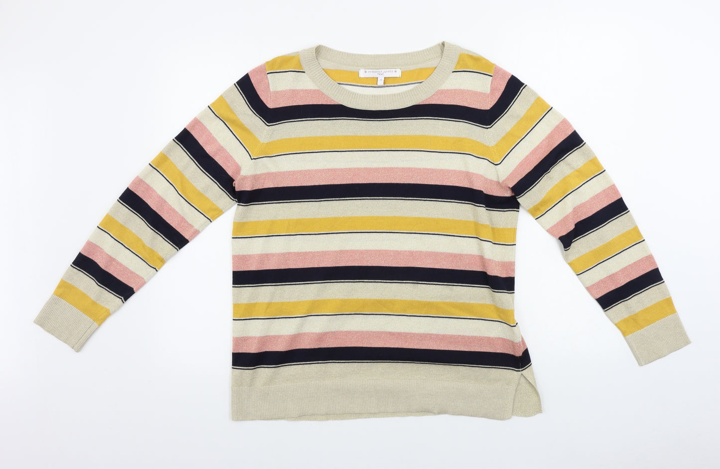 NEXT  Womens Beige Striped  Pullover Jumper Size 14