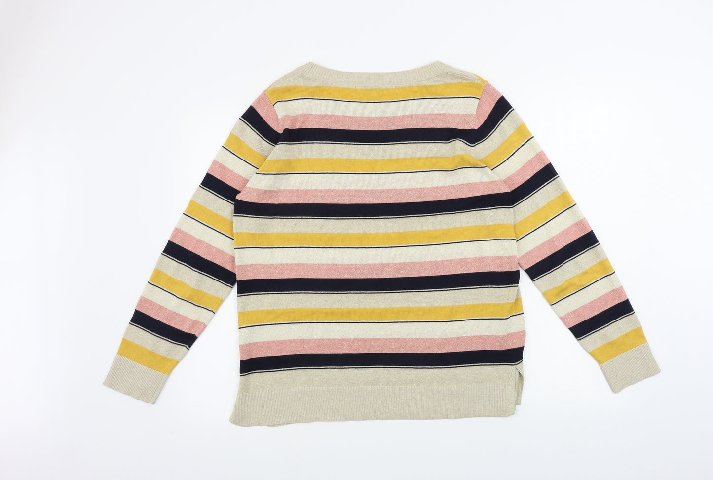 NEXT  Womens Beige Striped  Pullover Jumper Size 14