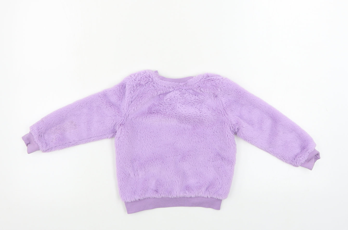 Nutmeg  Girls Purple   Pullover Jumper Size 2-3 Years  - sequin detail