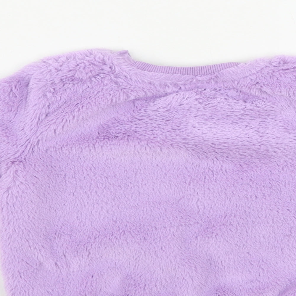 Nutmeg  Girls Purple   Pullover Jumper Size 2-3 Years  - sequin detail