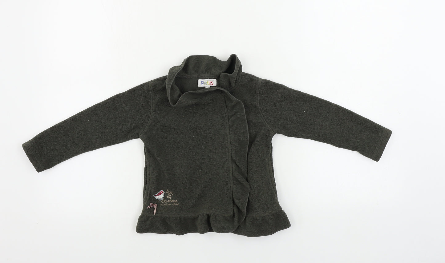 PETITS  Girls Grey   Cardigan Jumper Size 3 Years