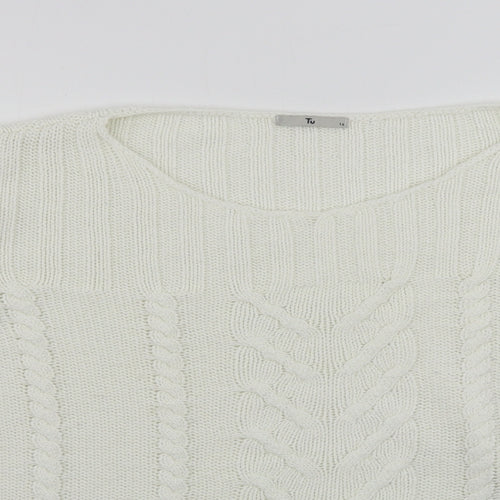 TU Womens Ivory   Pullover Jumper Size 14