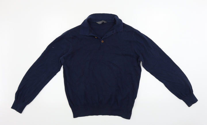 Cedar Wood State Mens Blue Polo Size L