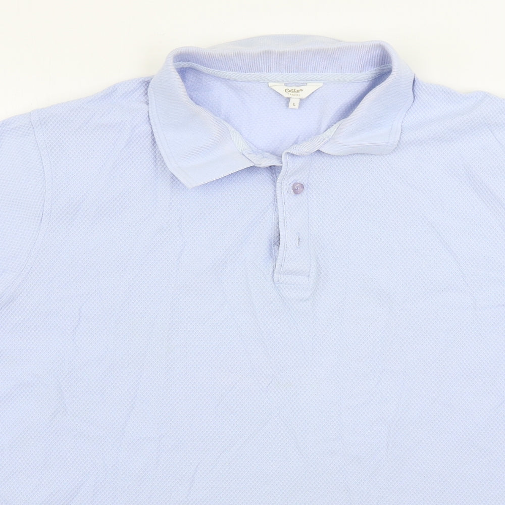 Cotton Traders Mens Blue    Polo Size L