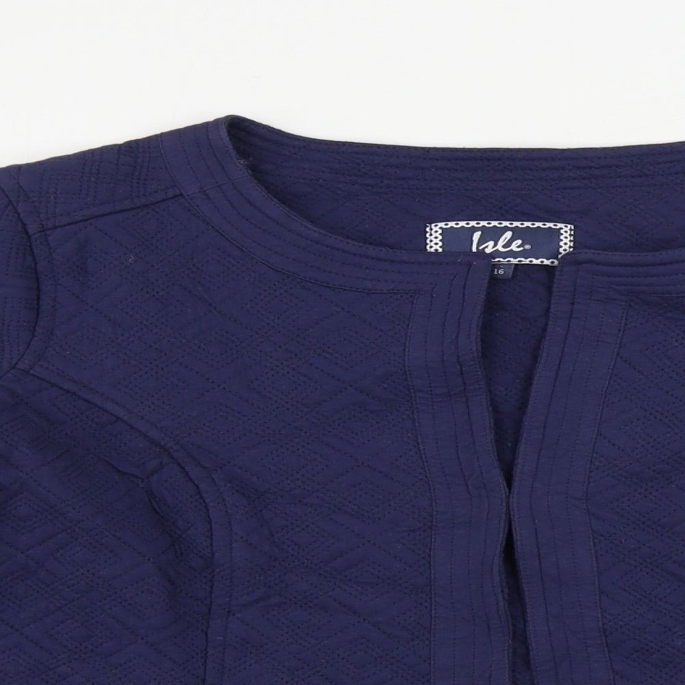 hle  Womens Blue   Jacket Coat Size 16