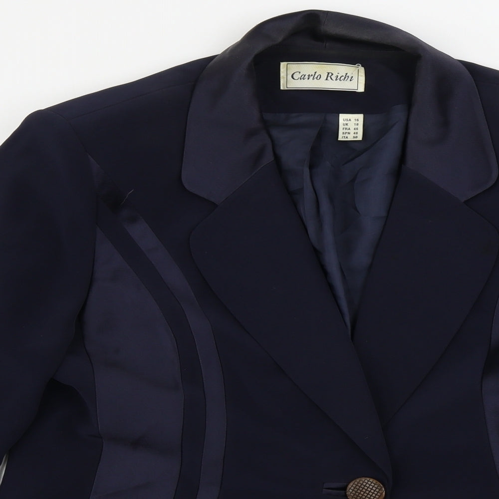 carlo richi  Womens Blue   Jacket Blazer Size 18