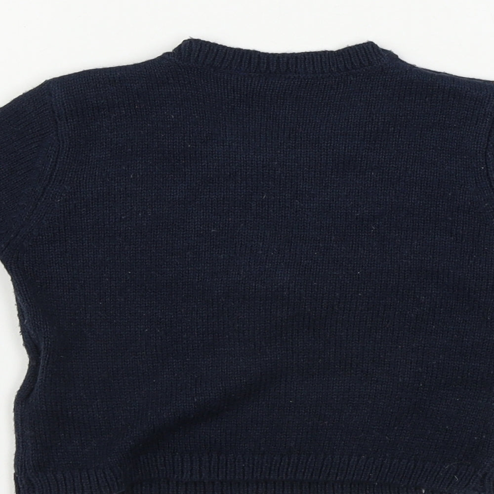 lulipu  Boys Blue   Pullover Jumper Size 12-18 Months  - Christmas Jumper
