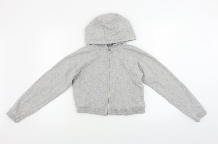 M&Co Girls Grey   Full Zip Hoodie Size 11-12 Years