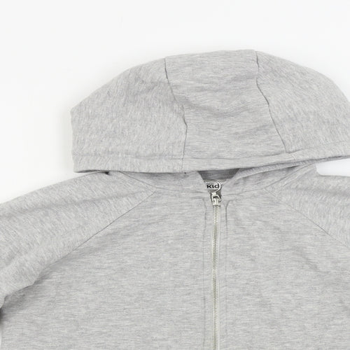 M&Co Girls Grey   Full Zip Hoodie Size 11-12 Years