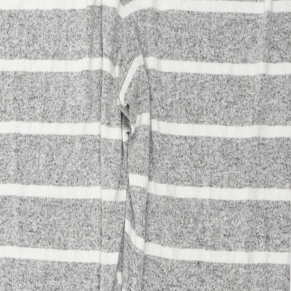 Marks and Spencer  Womens Grey Striped  Trousers  Size 16 L25 in