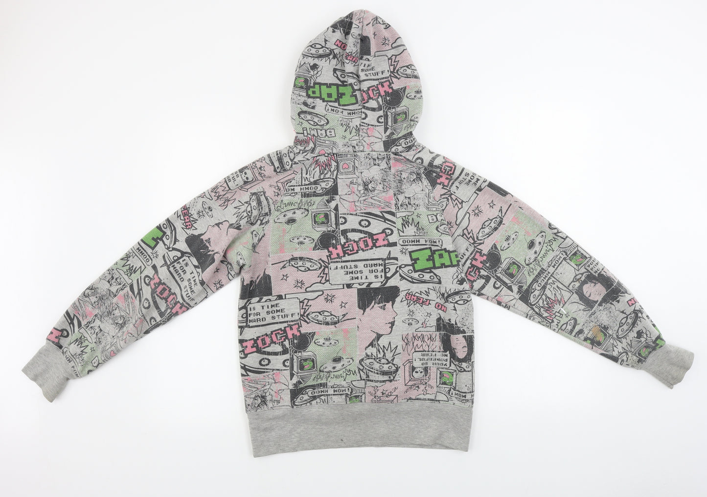 No Fear Girls Grey   Pullover Hoodie Size 10 Years