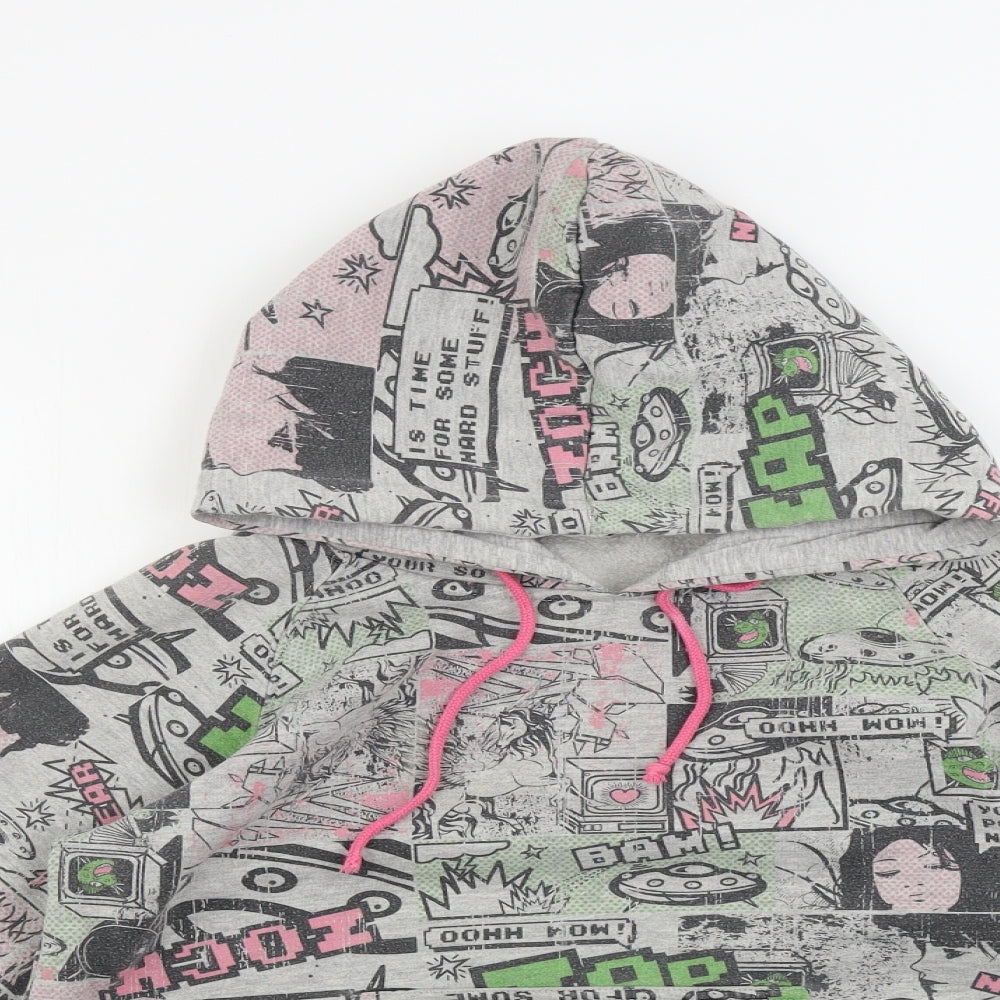 No Fear Girls Grey   Pullover Hoodie Size 10 Years