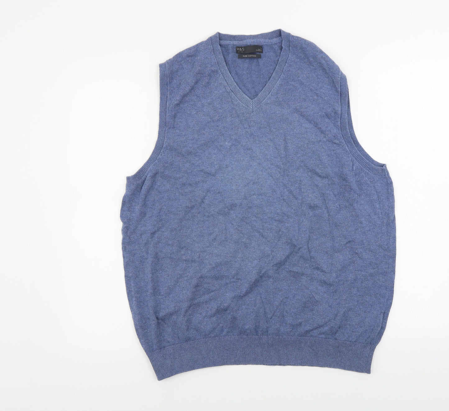 Marks and Spencer  Mens Blue   Vest Jumper Size L