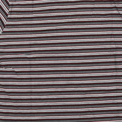 George Mens Grey Striped   T-Shirt Size L